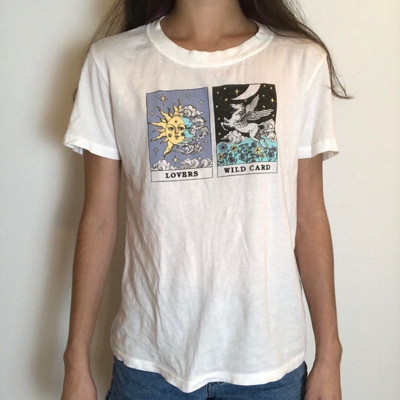 White Taro Cards Graphic Tee! NWT!! - Picture 2 of 4